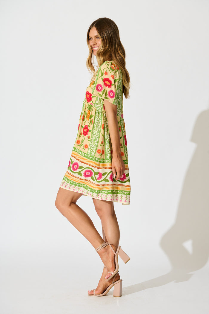 Zesty Breeze Dress in Pineapple Print side