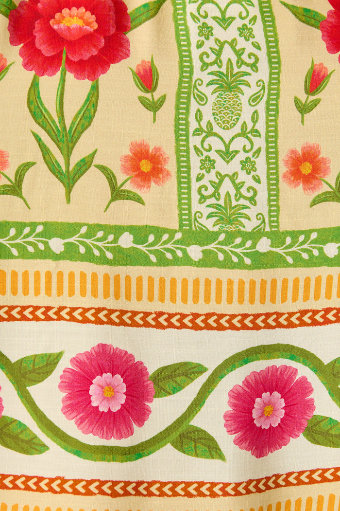 Zesty Breeze Dress in Pineapple Print fabric