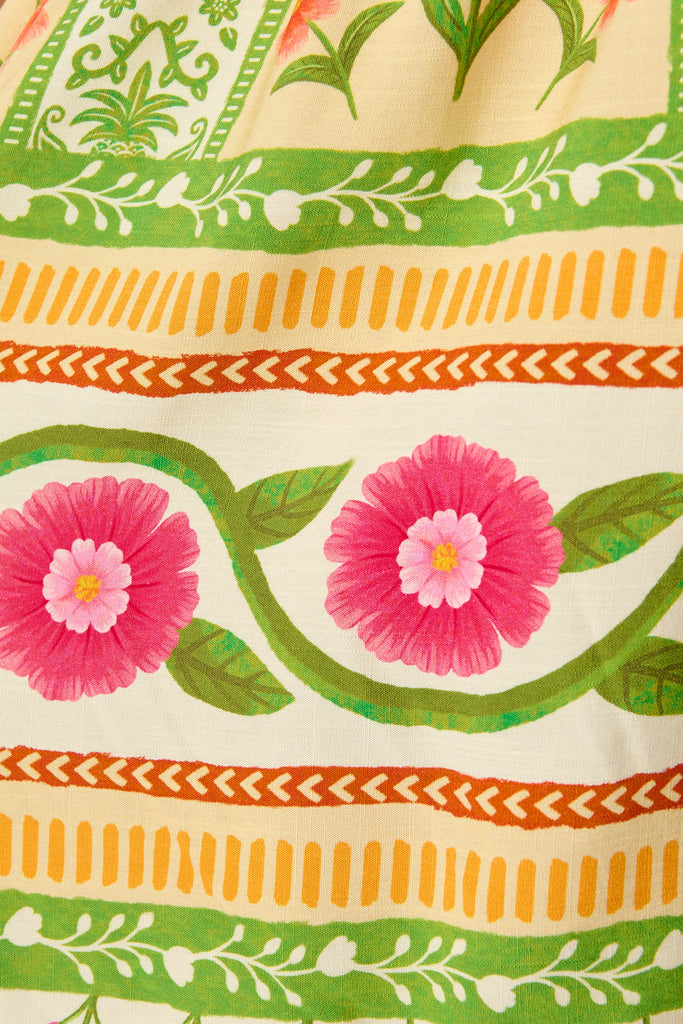 Sunset Squeeze Playsuit in Pineapple Print fabric