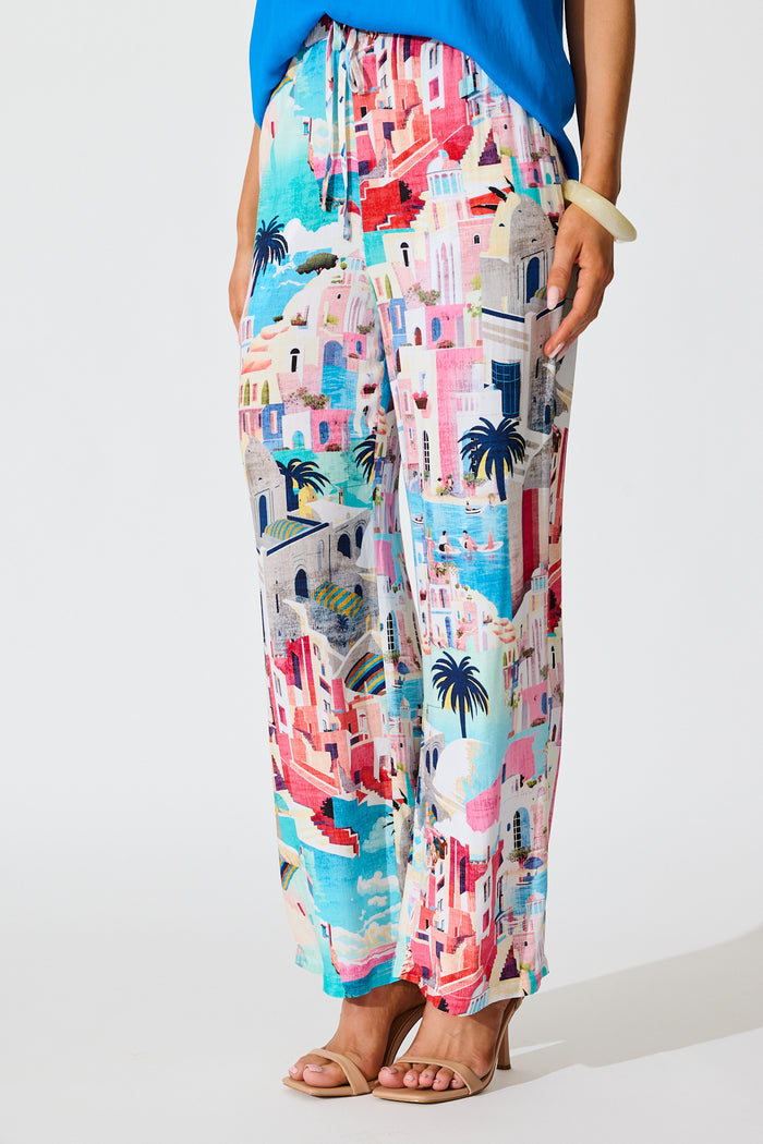 Sun-Kissed Sky Pant in Multi Print front