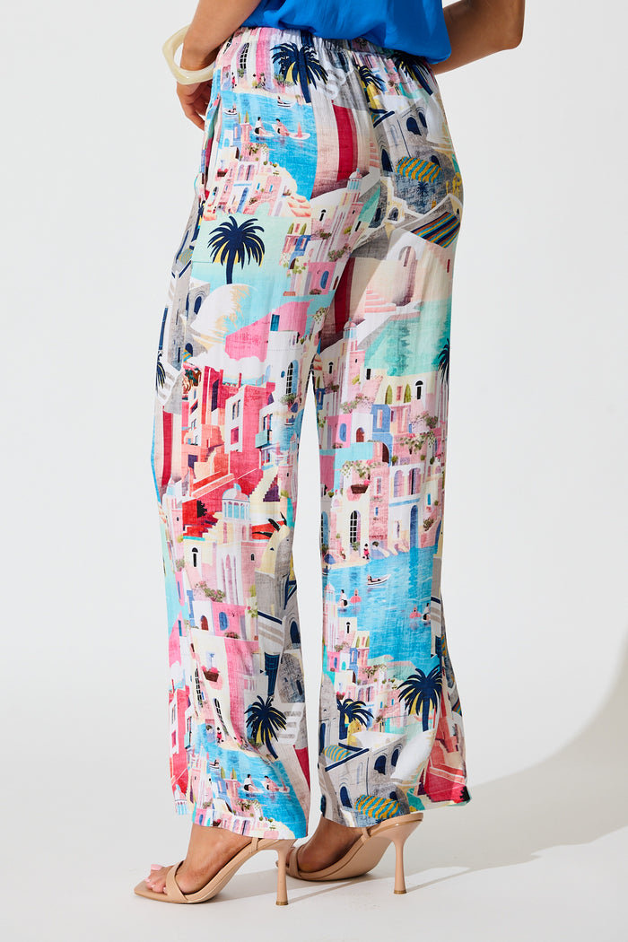 Sun-Kissed Sky Pant in Multi Print back