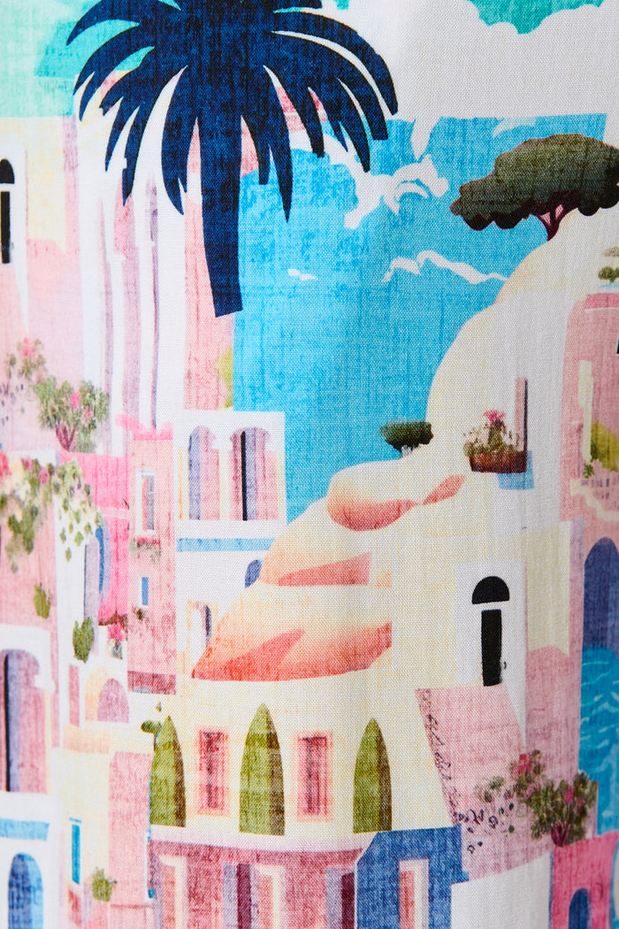 Sun-Kissed Sky Pant in Multi Print fabric