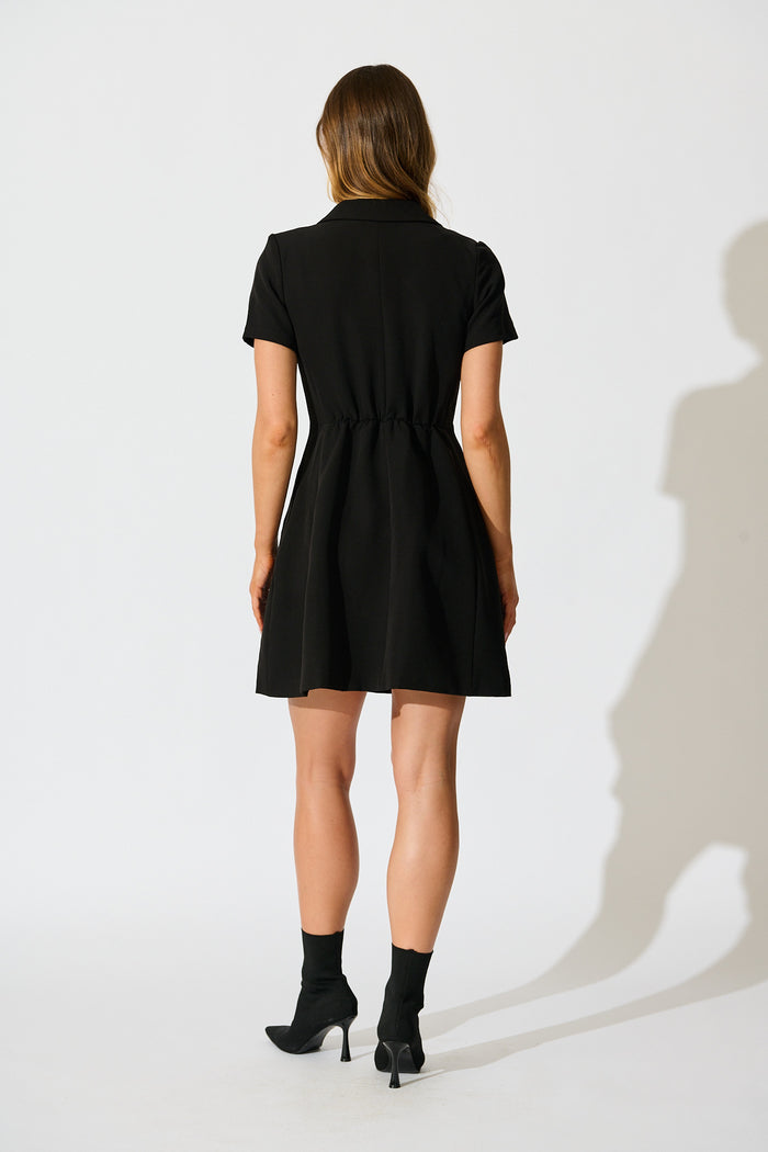 The Essential Edit Blazer Dress in Black back