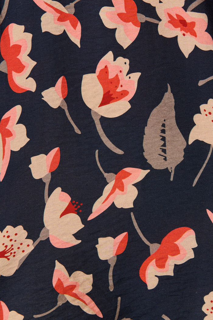 Twilight Flora Shirt in Navy Floral fabric
