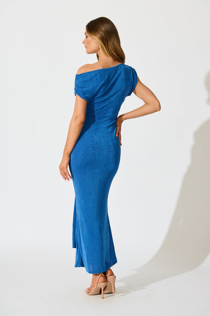 Queen Of The Night Maxi Dress in Cobalt Jersey St Frock Queen Of The Night Maxi Dress in Cobalt Jersey St Frock