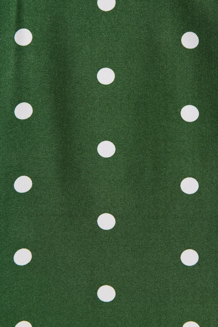 Perfectly Placed Shirt in Emerald with White Spot fabric