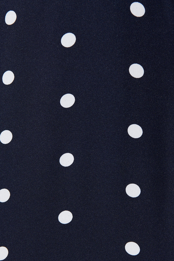 Perfectly Placed Shirt in Navy with White Spot fabric