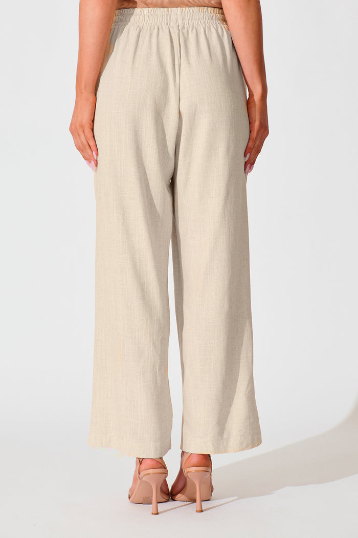 Natural Form Pant in Oatmeal Cotton Linen back