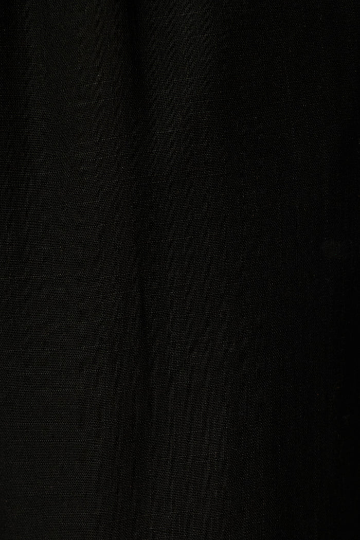 Natural Form Pant in Black Cotton Linen fabric