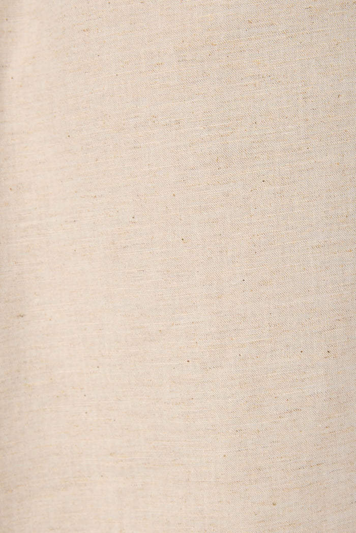 Soft Structure Top In Oatmeal Cotton Linen fabric