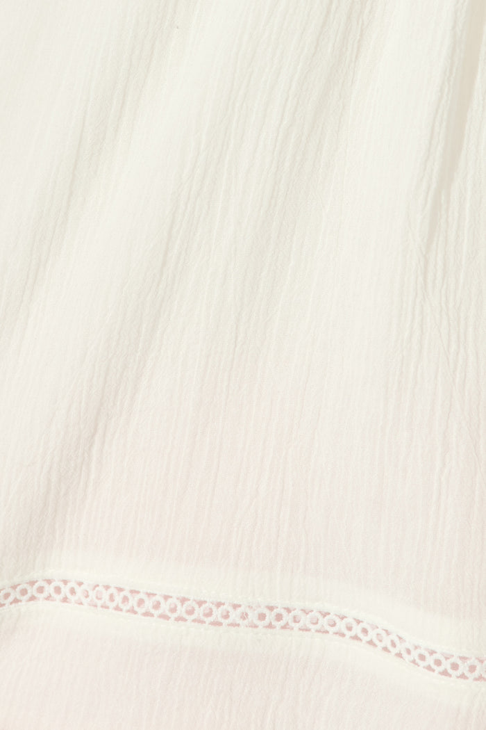 Susie Cami Top In White Cotton fabric