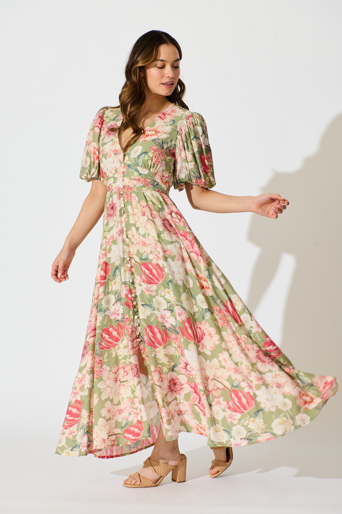 everlasting romance blush floral maxi dress WEDTREND Women Floral Burnout Maxi Dress A-Line Champagne Cowl Neck Wedding Guest Dress with Lace Up Back, Champagne / US14