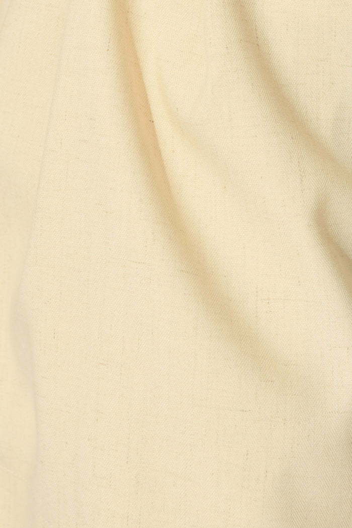Leonora Short in Beige Linen Blend fabric