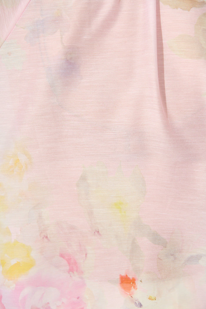 Martisha Top in Light Pink Floral fabric