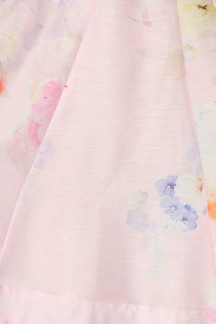 Zoeva Dress in Light Pink Floral fabric