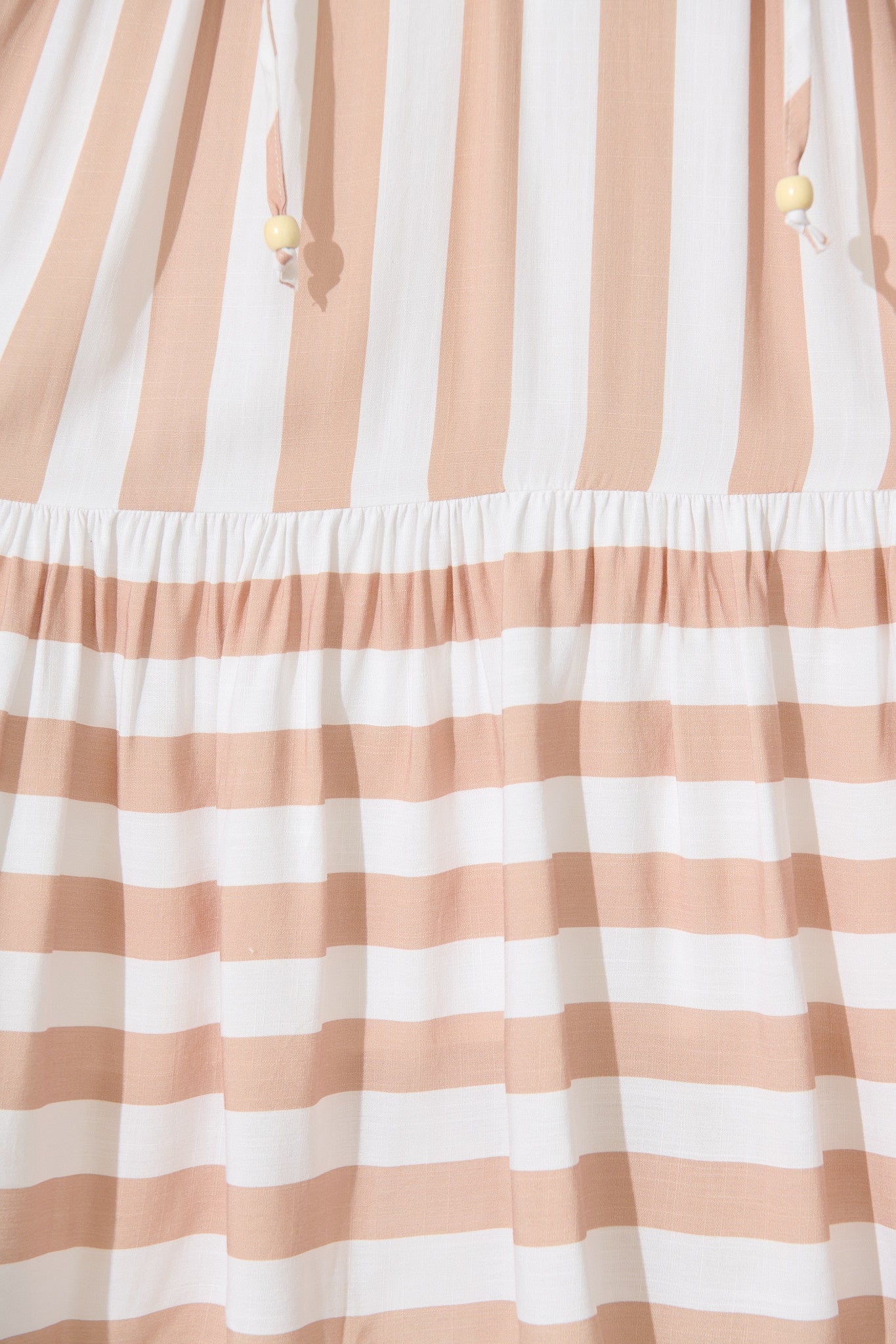Northcote Smock Dress in Brown with White Stripe | St Frock Northcote Smock Dress in Brown with White Stripe | St Frock