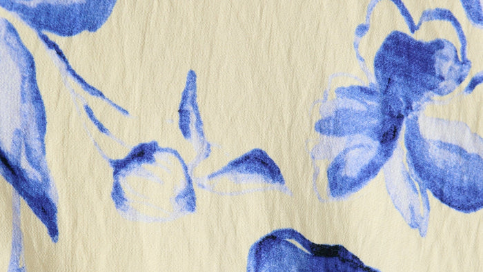 Wren Kimono Top in Blue Floral fabric