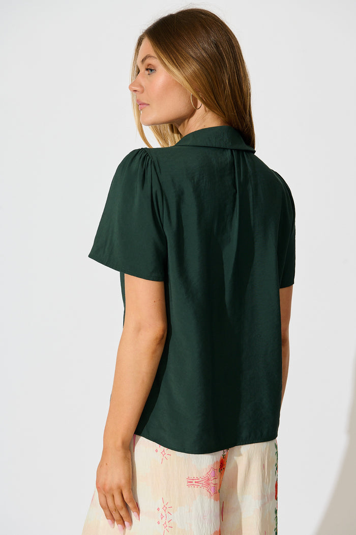 Simplicity in Lace Shirt in Emerald back