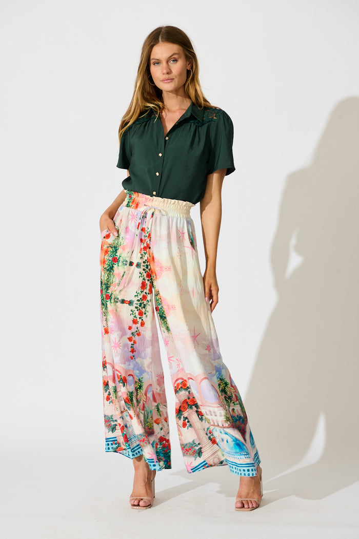 Simplicity in Lace Shirt in Emerald full length