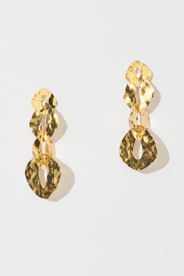 Serafina Drop Earrings in Gold flatlay