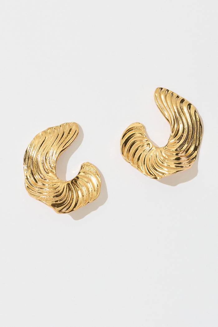 Bri Earrings in Gold flatlay