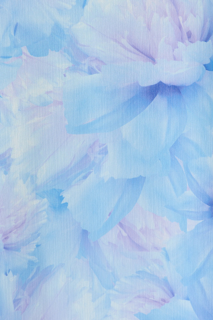 Maelis Maxi Dress in Blue Floral Chiffon fabric