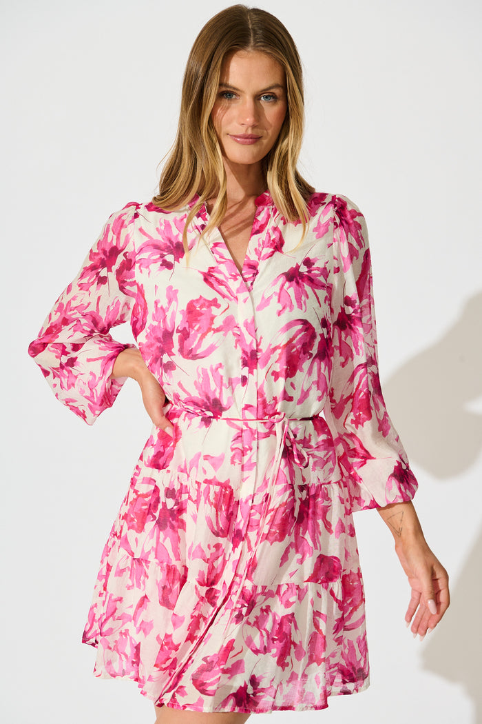 Philomena Dress in Pink Floral front