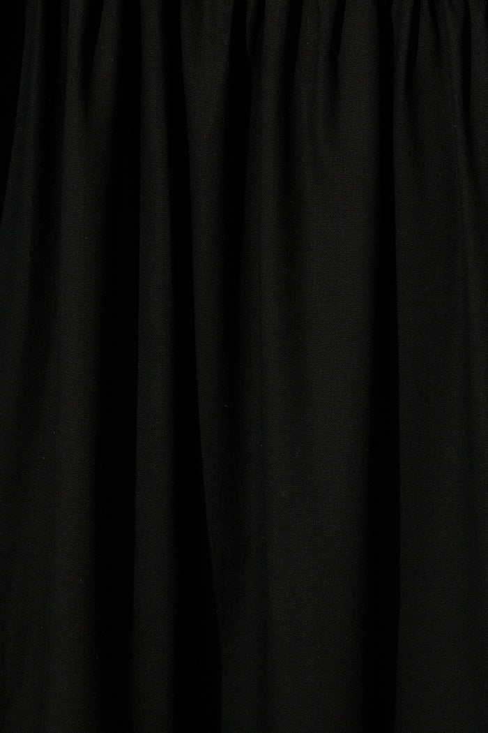 Isleen Maxi Dress in Black Linen Blend fabric