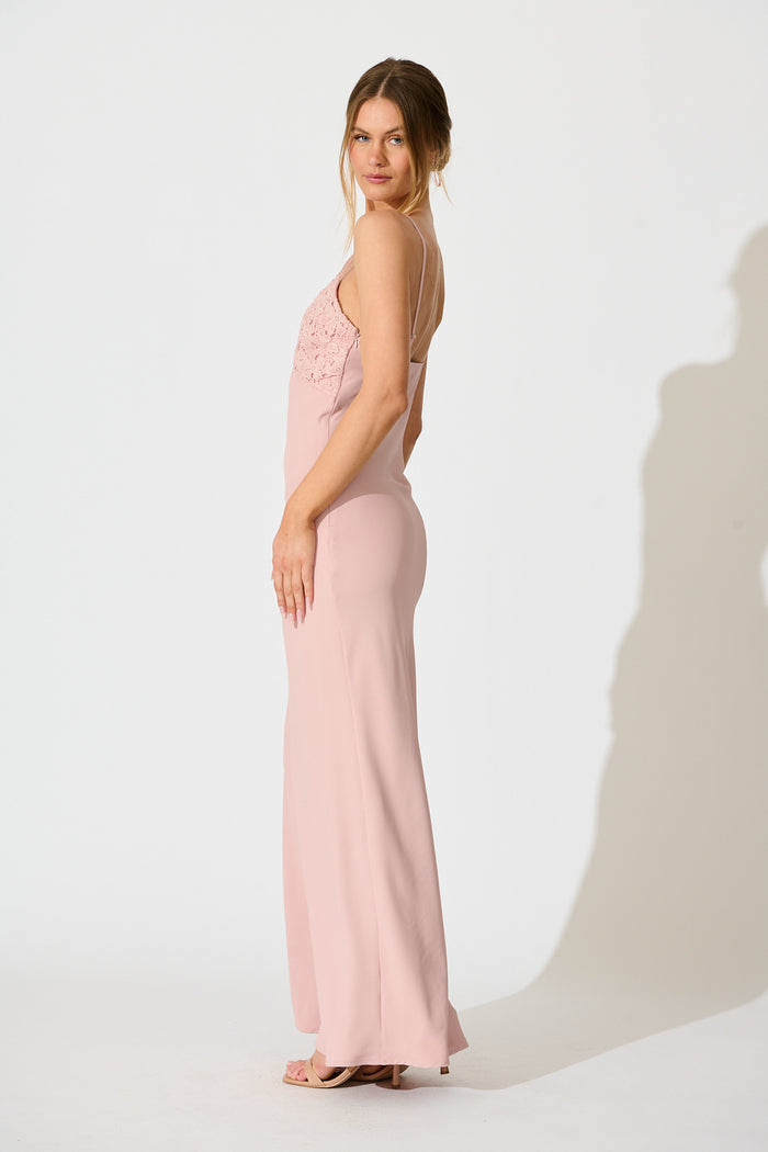 Lush Reverie Maxi Dress in Rose side