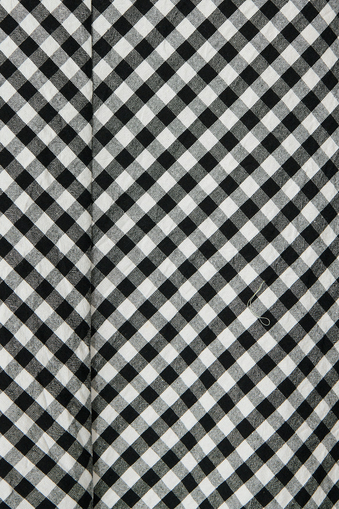 Amor Maxi Skirt in Black and White Gingham Cotton fabric