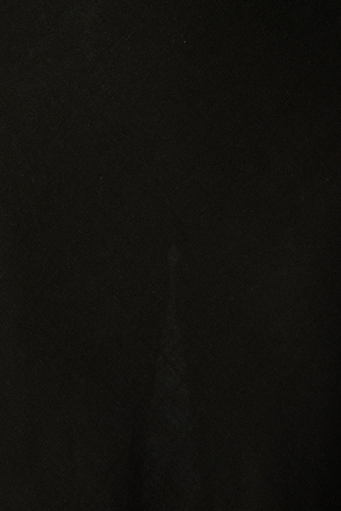 Charlee Maxi Skirt in Black Linen Blend fabric