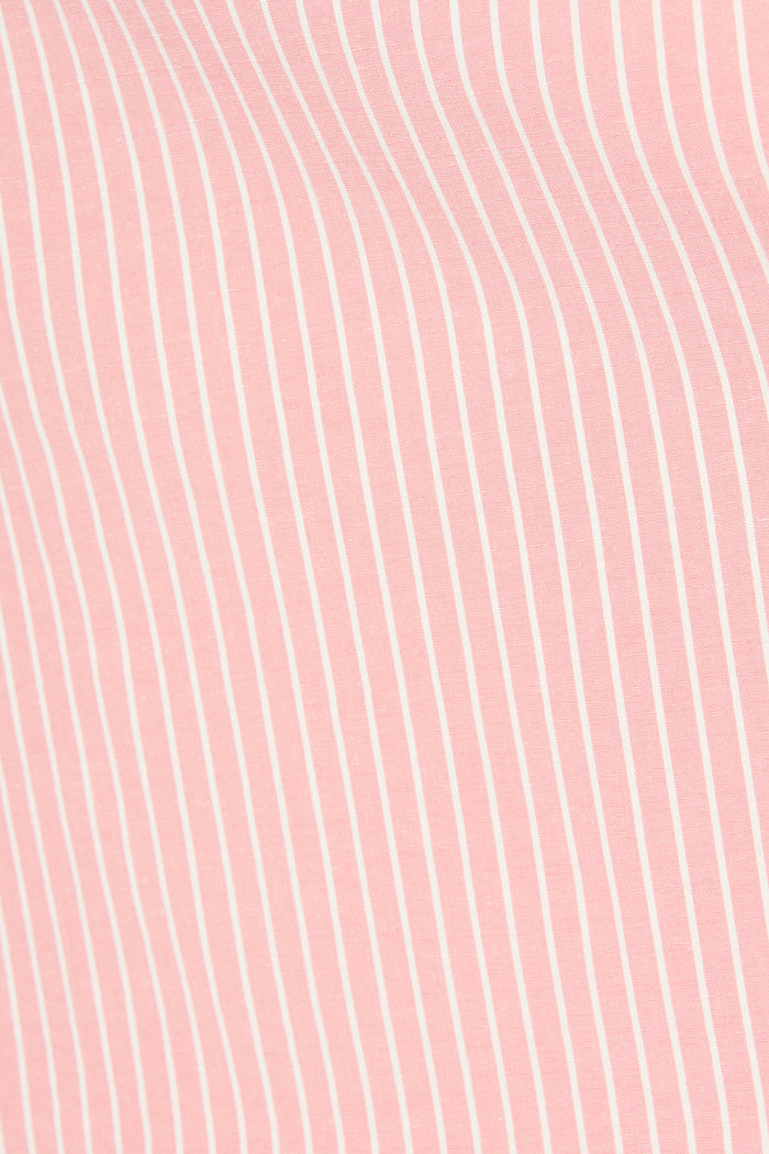 Pattie Maxi Skirt in Pink with White Stripe Cotton fabric