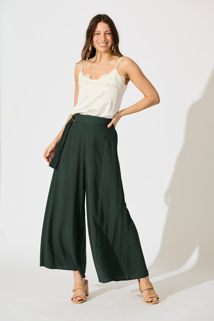 Jewel Mist Pant in Emerald full length