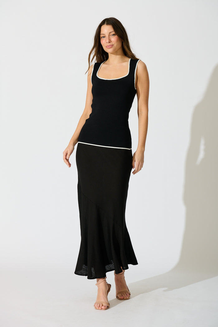 Avena Knit Top in Black full length