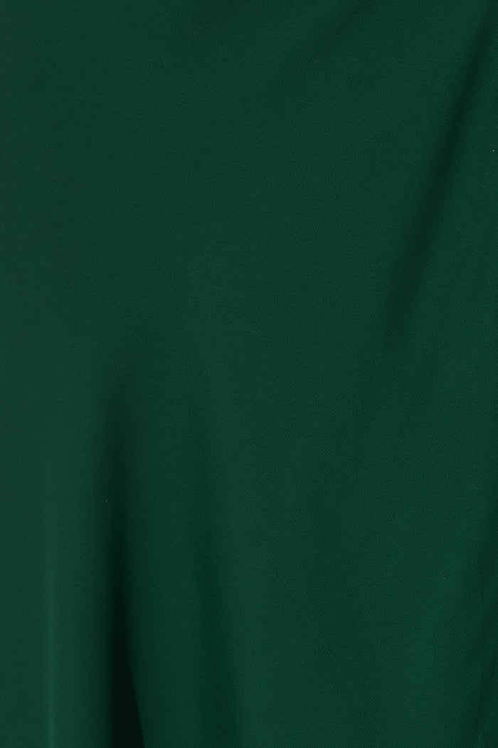 Marielle Off Shoulder Maxi Dress in Emerald Chiffon fabric