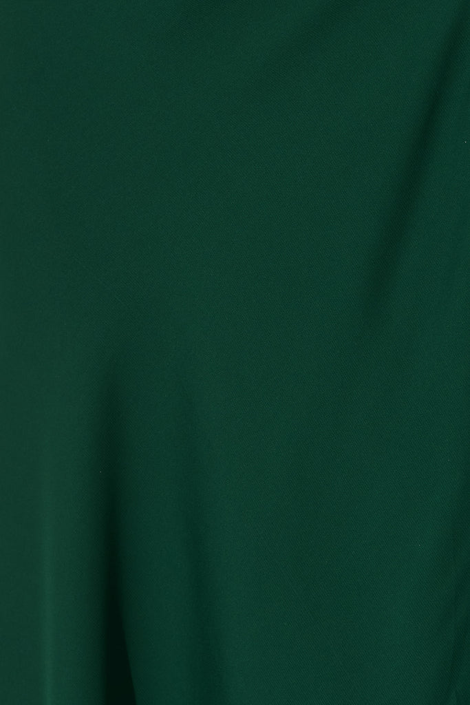 Marielle Off Shoulder Maxi Dress in Emerald Chiffon fabric