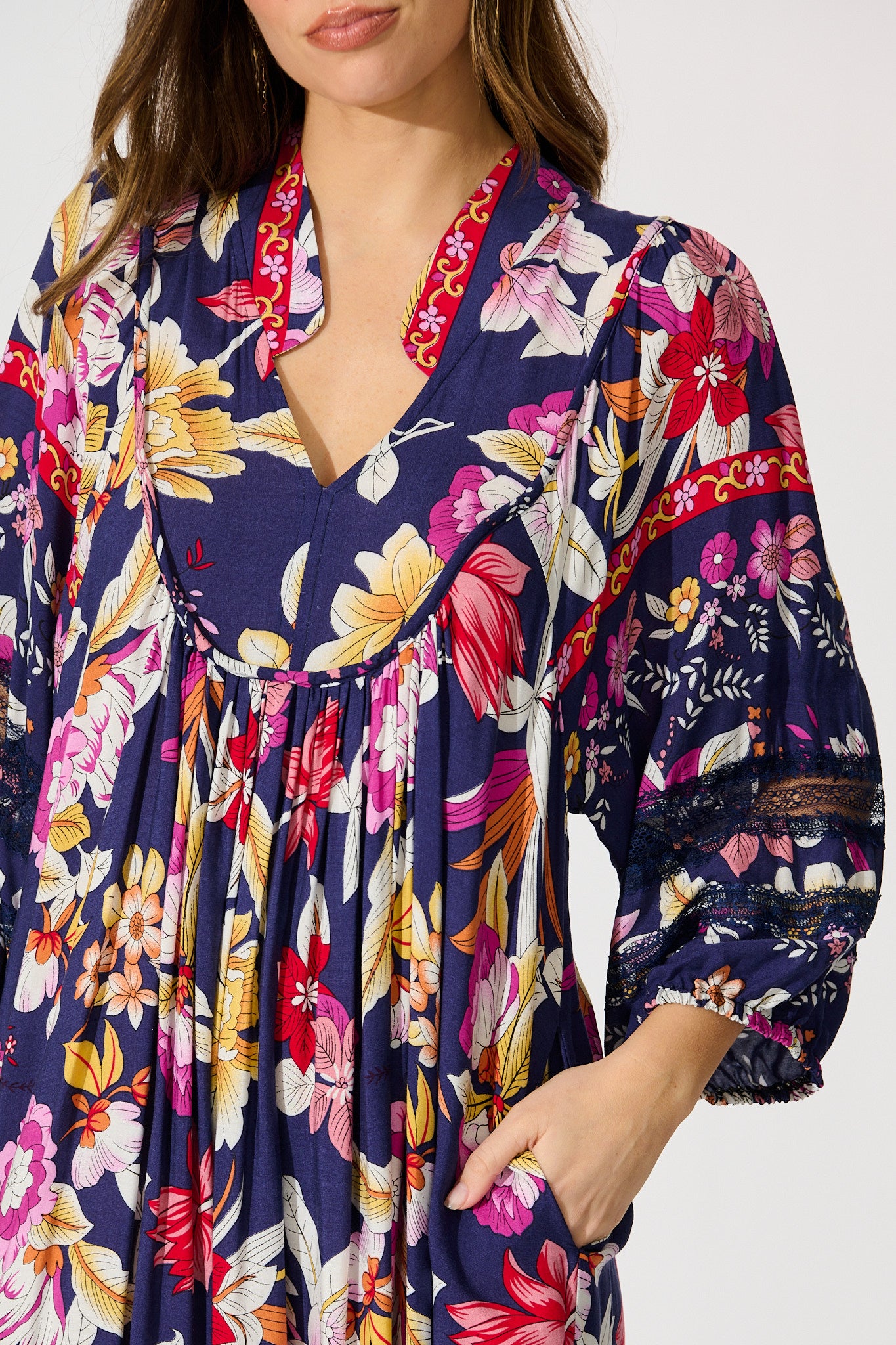 Covey Midi Dress Navy Multi Floral St Frock covey-midi-dress-navy-multi-floral-st-frock