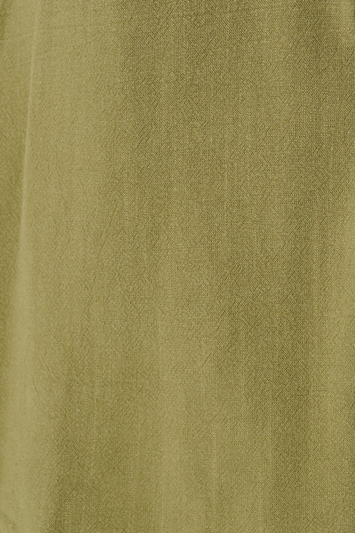 Chloanna Top in Khaki Linen Blend fabric