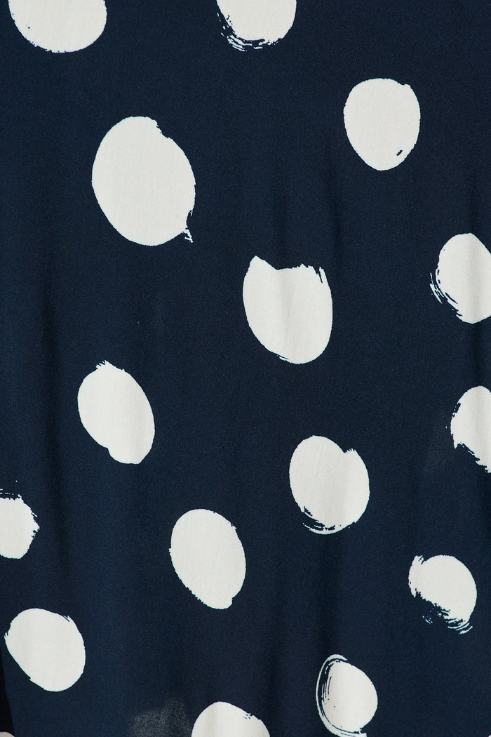 Spot On Dress in Navy with White Spot fabric