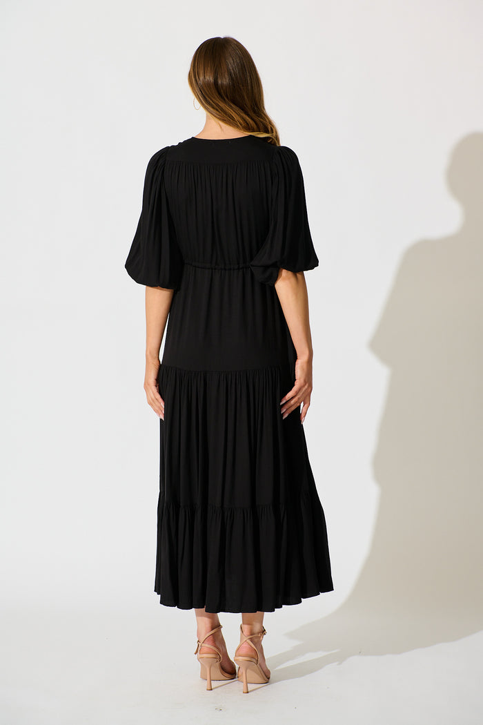 Carwen Maxi Dress in Black back