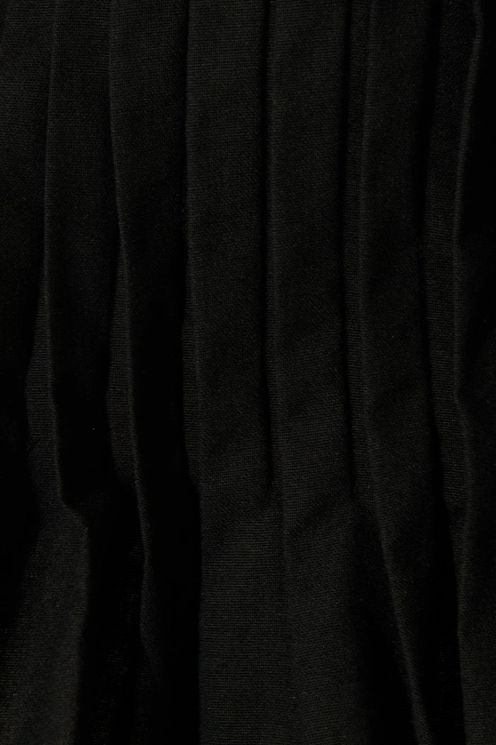 Destina Tie Front Top in Black Linen Blend fabric