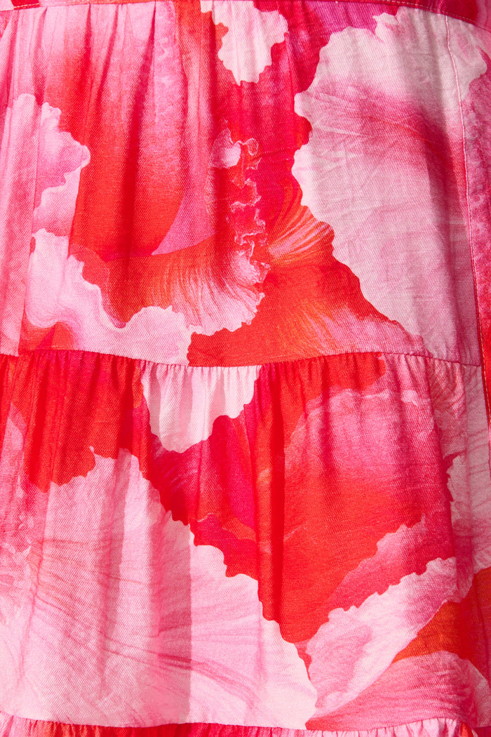 Thilda Wrap Dress in Pink Watercolour Floral fabric