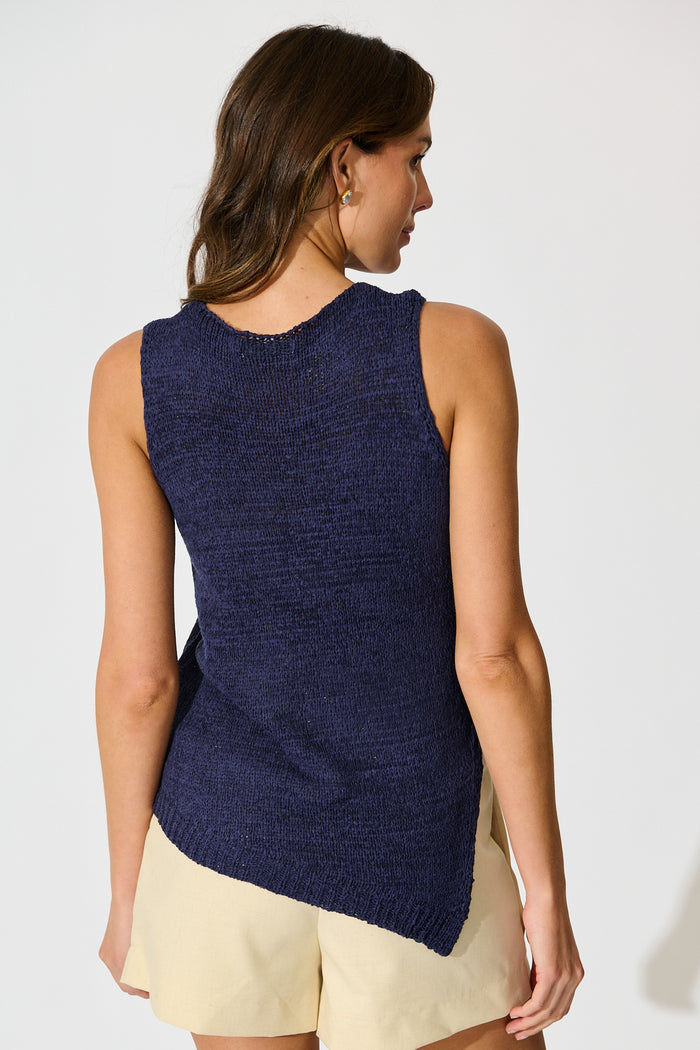 Soft Touch Knit Top in Navy back