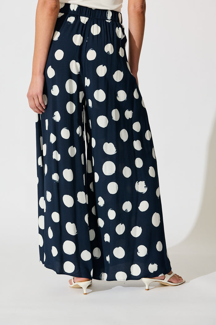 Denver Pant in Navy with White Spot back