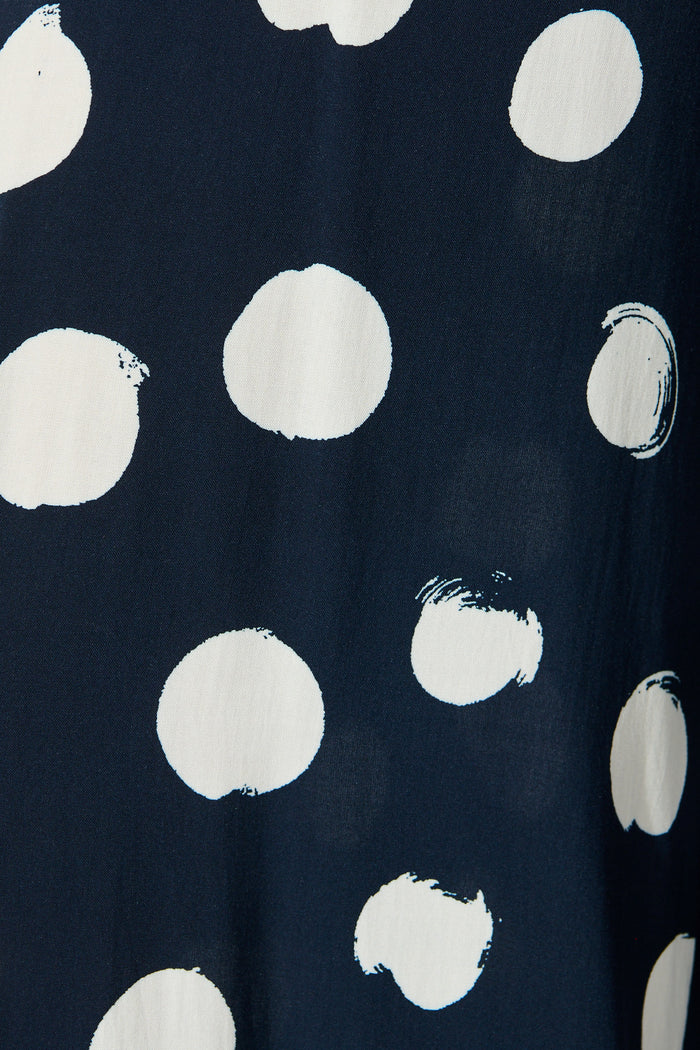 Denver Pant in Navy with White Spot fabric