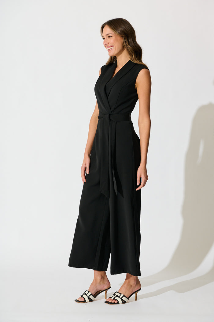 Arden Jumpsuit in Black side