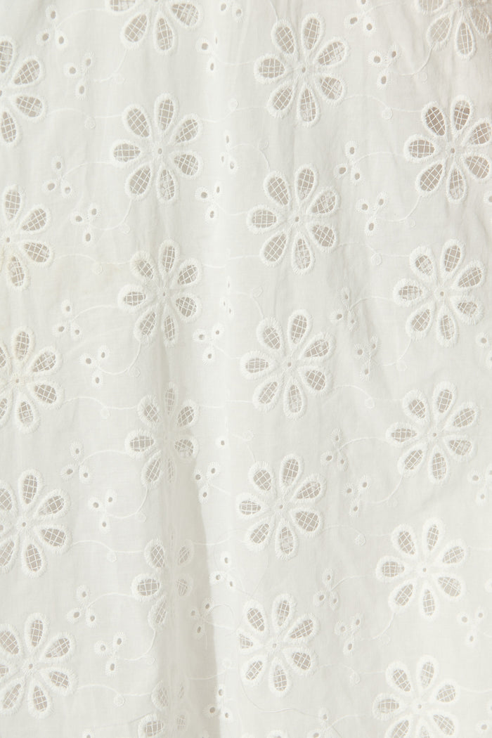 Ballamy Midi Sundress In White Embroidery Cotton fabric