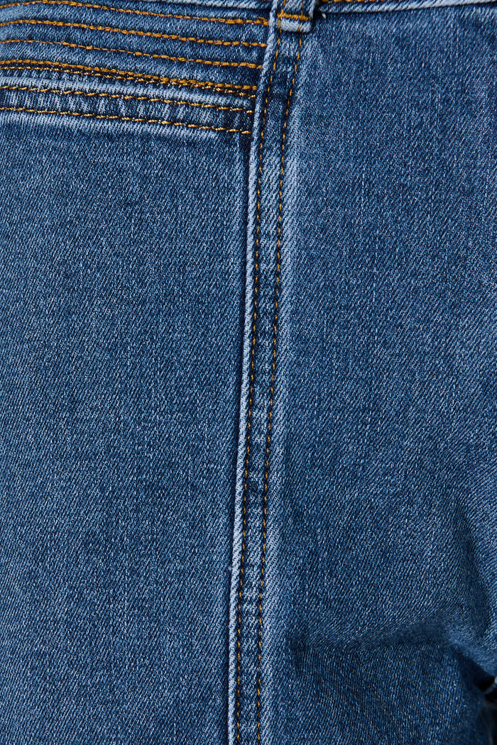 Tiarna Denim Short in Dark Blue Wash fabric