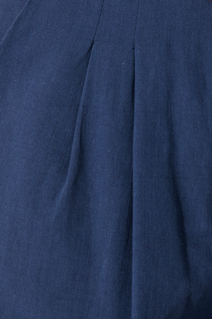Sorrento Short in Navy Cotton fabric