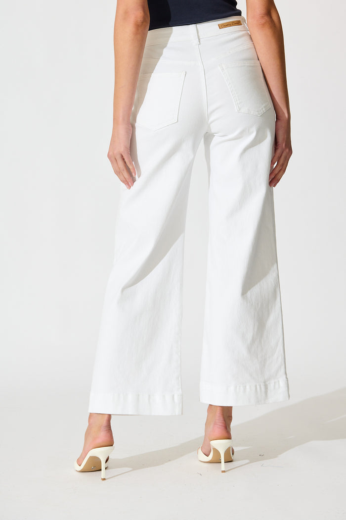 Torin High Rise Wide Leg Jean In White Denim back